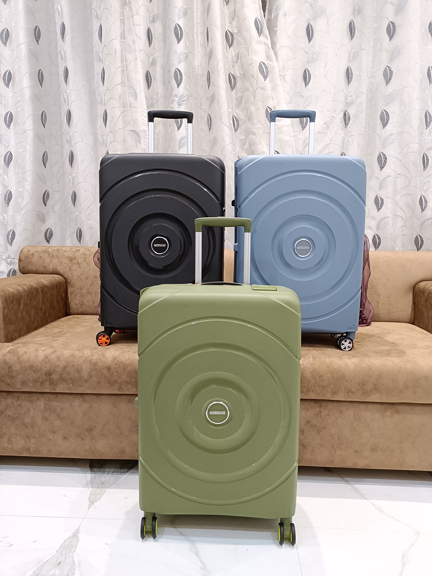 American Tourister circurity with triple locking system