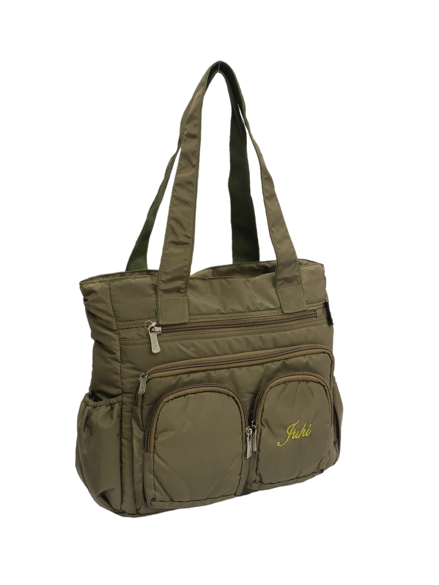 Abc's 8 pocket, soft fabric washable handbag