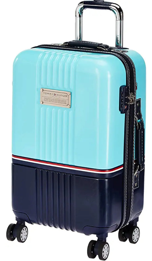 Tommy Hilfiger ABS 57 cms Turq Blue + Navy Hardsided Check-in Luggage (TH/HARVEYHL2608055)