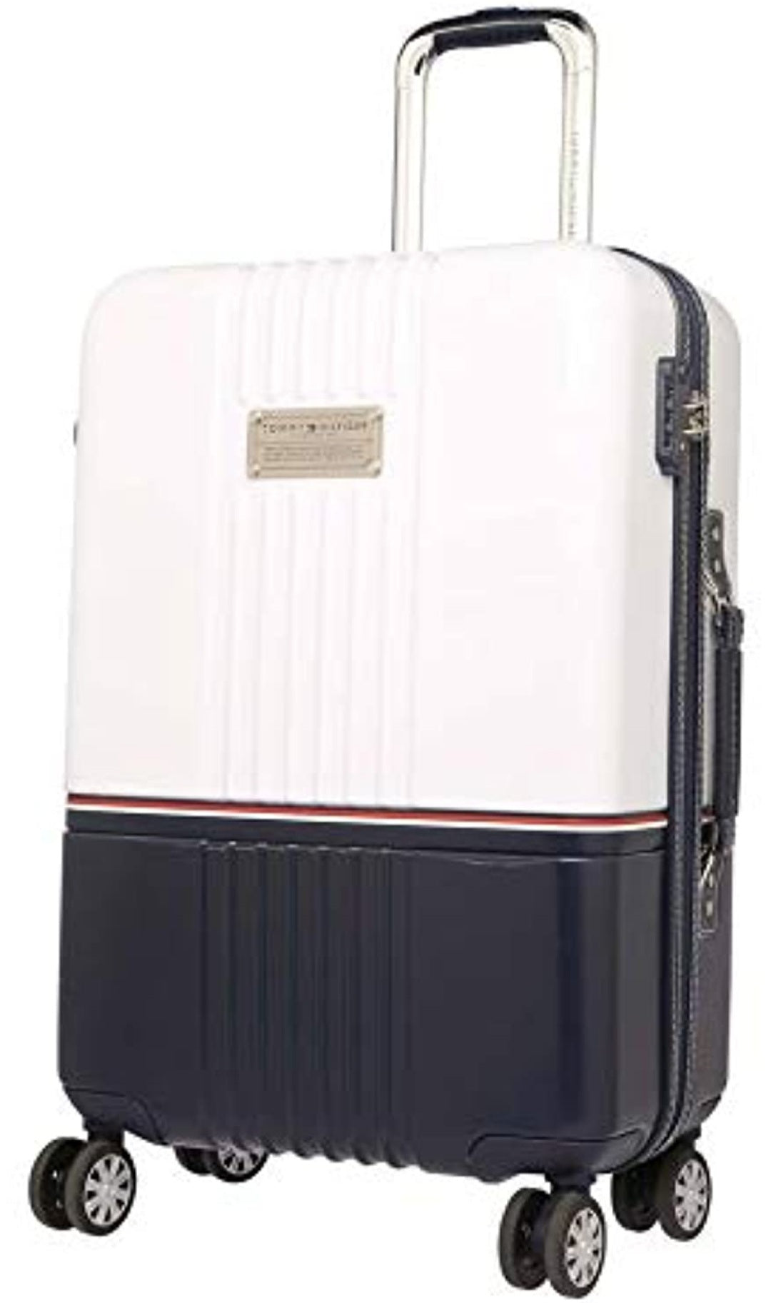 Tommy Hilfiger ABS 57 cms White + Navy Hardsided Check-in Luggage (TH/HARVEYHL1508055)