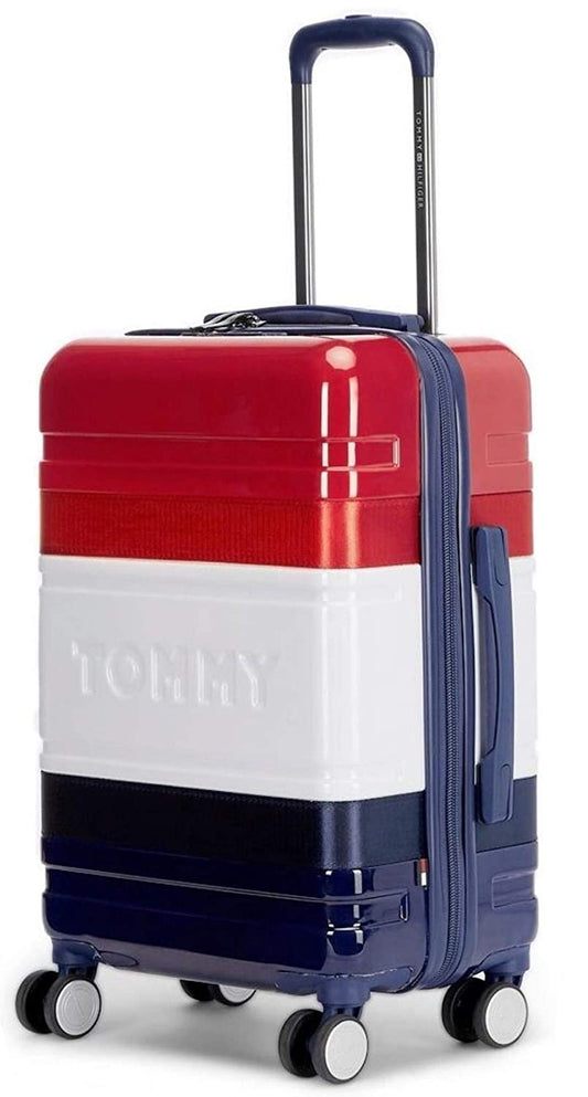 Tommy Hilfiger ABS 58 cms Navy + Red + White Hardsided Cabin Luggage (Triton)