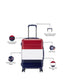Tommy Hilfiger ABS 58 cms Navy + Red + White Hardsided Cabin Luggage (Triton)