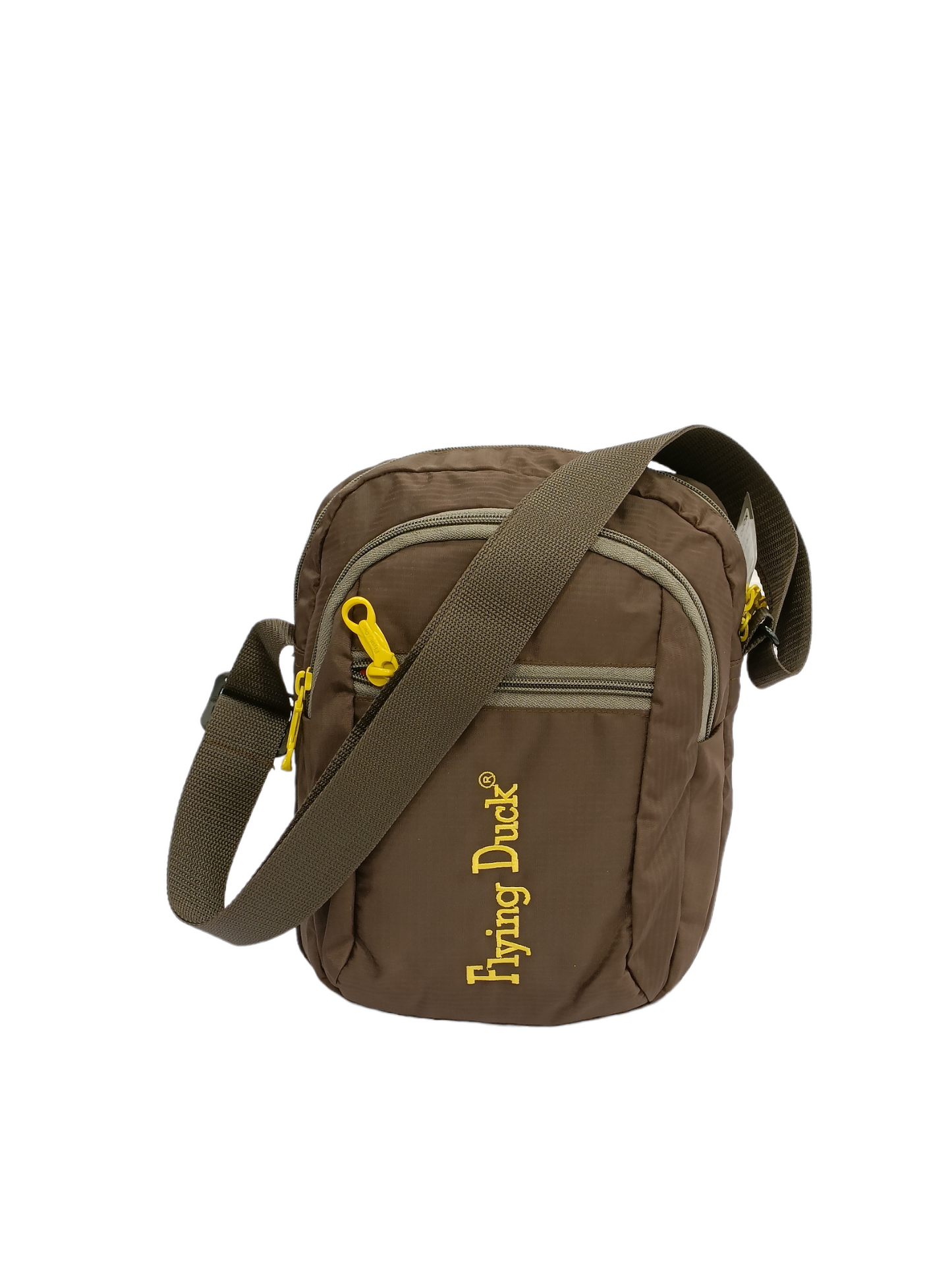 Flying duck medium size side bag brown colour
