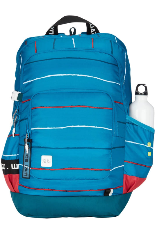 Wildcraft squad 4 lines green school backpack | school bag